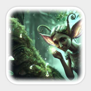 Fairy in the magical forest Sticker